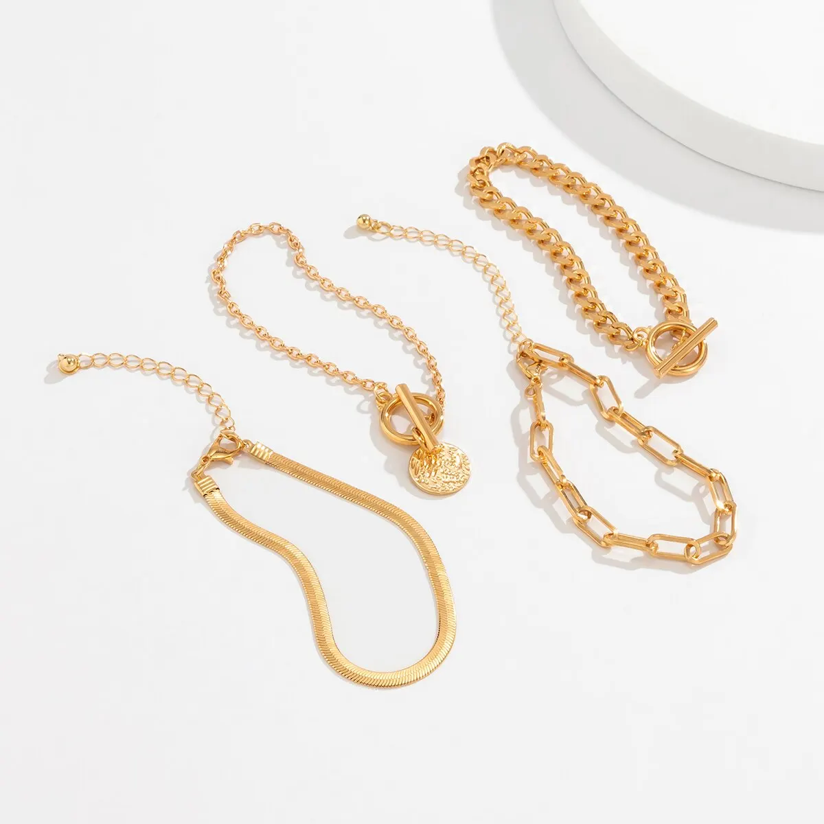 LADYCOCO 4 pezzi/set braccialetti a rivetto con borchie stile punk per
