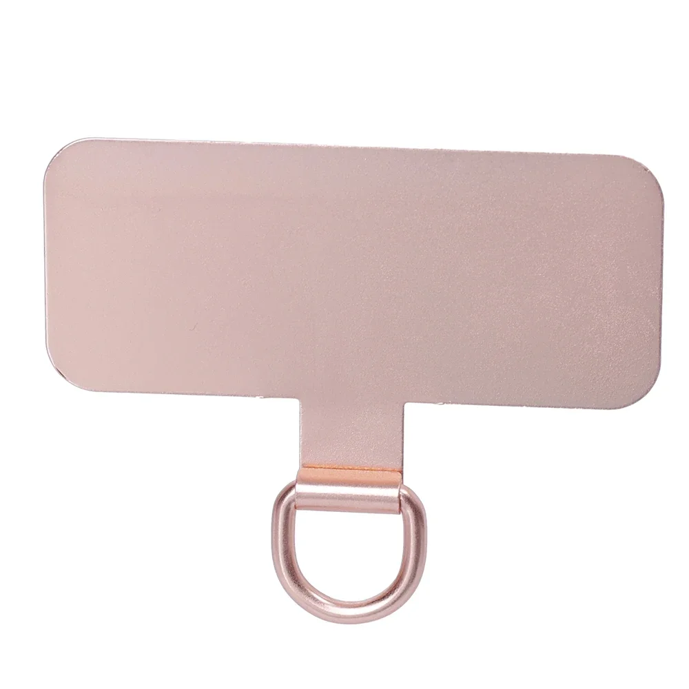 Ultra Thin Stainless Steel Phone Tether Tab with Lanyard Patch and Metal Clip