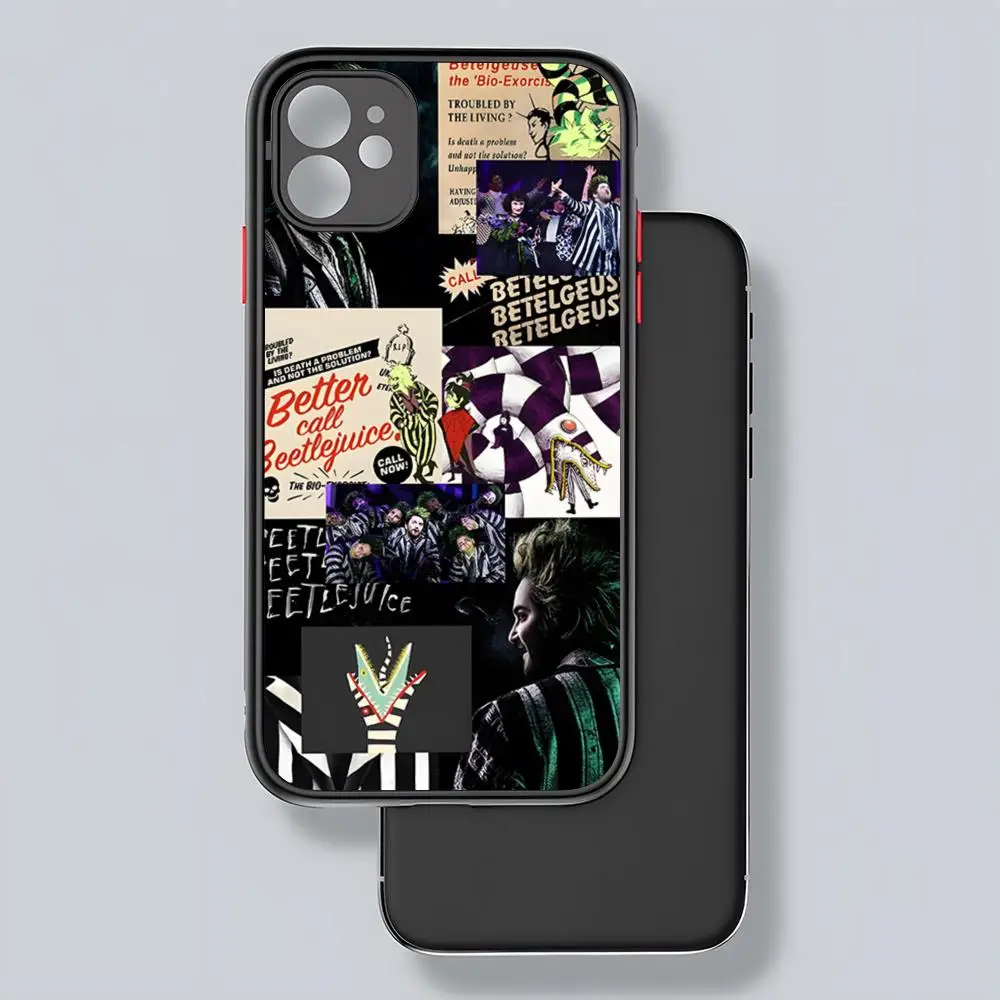 thumbnail image 1 of Funda para teléfono B-Beetlejuice Handbook-es transparente mate para iPhone 12 11 13 Pro Max X XR 8 Plus 16 15 cubierta trasera, 1 of 5
