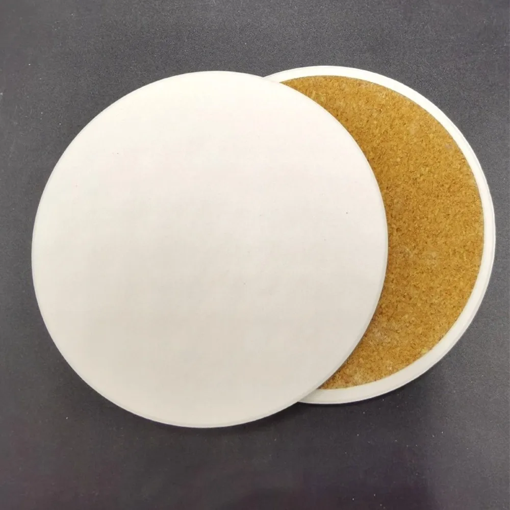 Non-Slip Heat Resistant Cork Ceramic Coaster Set for Table Protection and Decoration