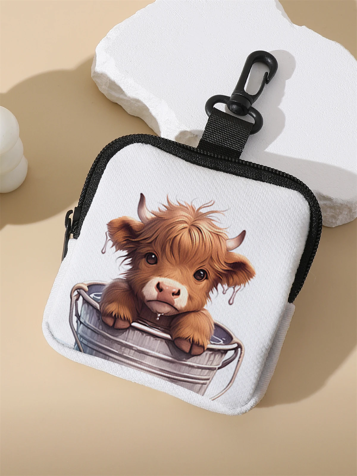 Large capacity coin wallets with cow patterns, digital printed coin wallets, and storage bags are ideal choices for gifts