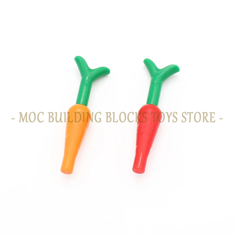 

MOC Parts 33172 33183 Carrot Radish Green Twig Top Vegetables Food Building Bricks Blocks Compatible with Accessories Particles