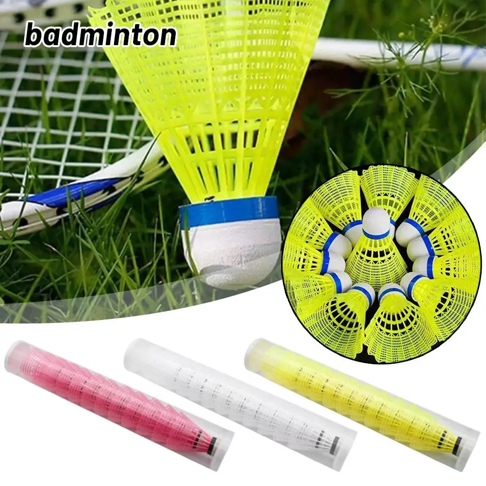 3/6/12Pcs Plastic Badminton Shuttlecock Lightweight For Practice Portable Shuttlecocks Training Kids Entertainment K3H1