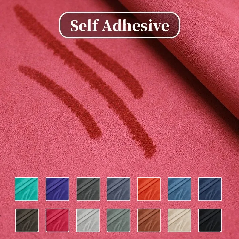 Suede Leather Fabric for Car Truck Interior Renovate Velvet Self-adhesive Leather Repair Stickers 20-50x300cm Suede Leathercraft leather repair tape leather repair sticker leather fabric leather patch leather repair leather repair patch leather repair material leather material self adhesive leather sticker self adhesive suede fabric