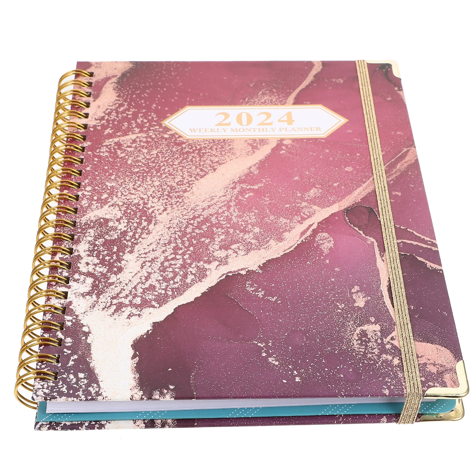 2024 Planner Jan-Dec 2024 Weekly & Monthly Planner Calendar Tabs English Planner Notebook Twin-Wire Binding Spiral Planner