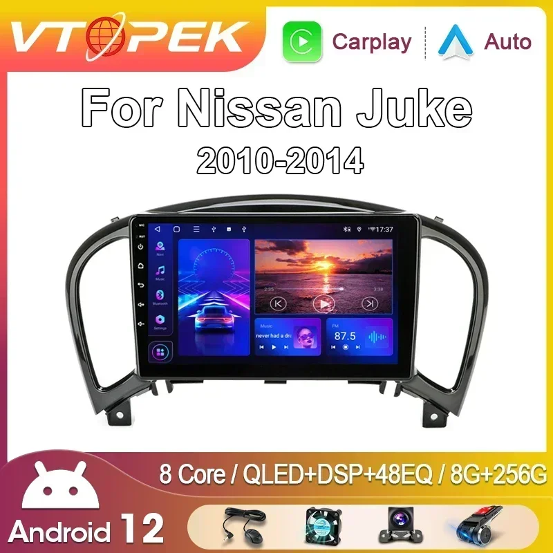 Vtopek 9" 4G Carplay 2din Android 11.0 Car Radio Multimedia Video Player GPS Navigation For Nissan Juke YF15 2010-2014 Head Unit