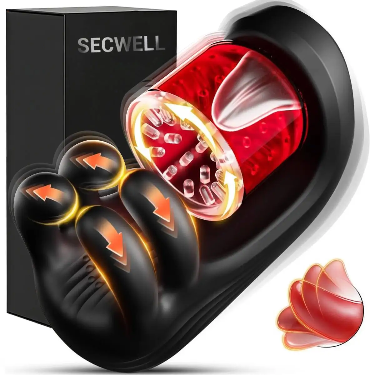 HeartCaptor Male Masturbator 9-Mode Vibrating Stroker USB Rechargeable Silicone Sleeve - Details 6