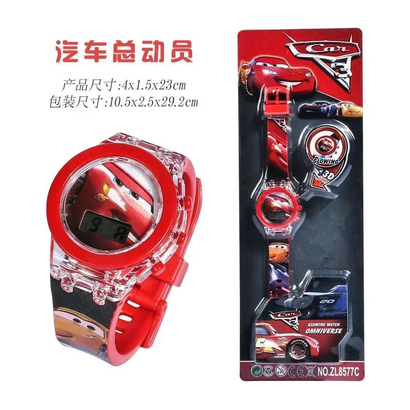 Disney Sports Digital Watch for Kids Spiderman Mickey Mouse Frozen Princess Car Toys Watches Boys Girls Flash Electronic Watch 5