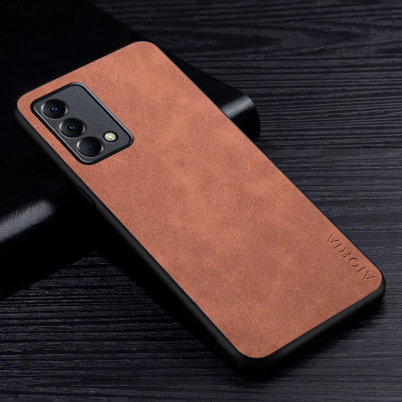 Premium PU Leather Scratch-Resistant Solid Color Phone Case Cover