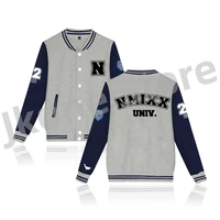 NMIXX Varsity Baseball Jacket MIXX University Merch Women Men Fashion Casual KPOP Style Sweatshirts 2