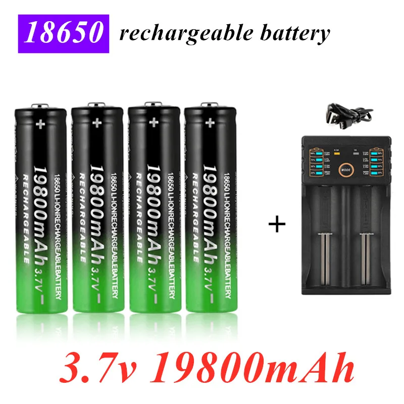 

Free Shipping 18650 Li-Ion Battery19800mAh Rechargeable Battery 3.7V For LED Flashlight Flashlight Or Electronic Devices Battery