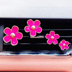 Floral Scented Car Vent Clip Air Fresheners in Pink, White, and Black (PURPLE)
