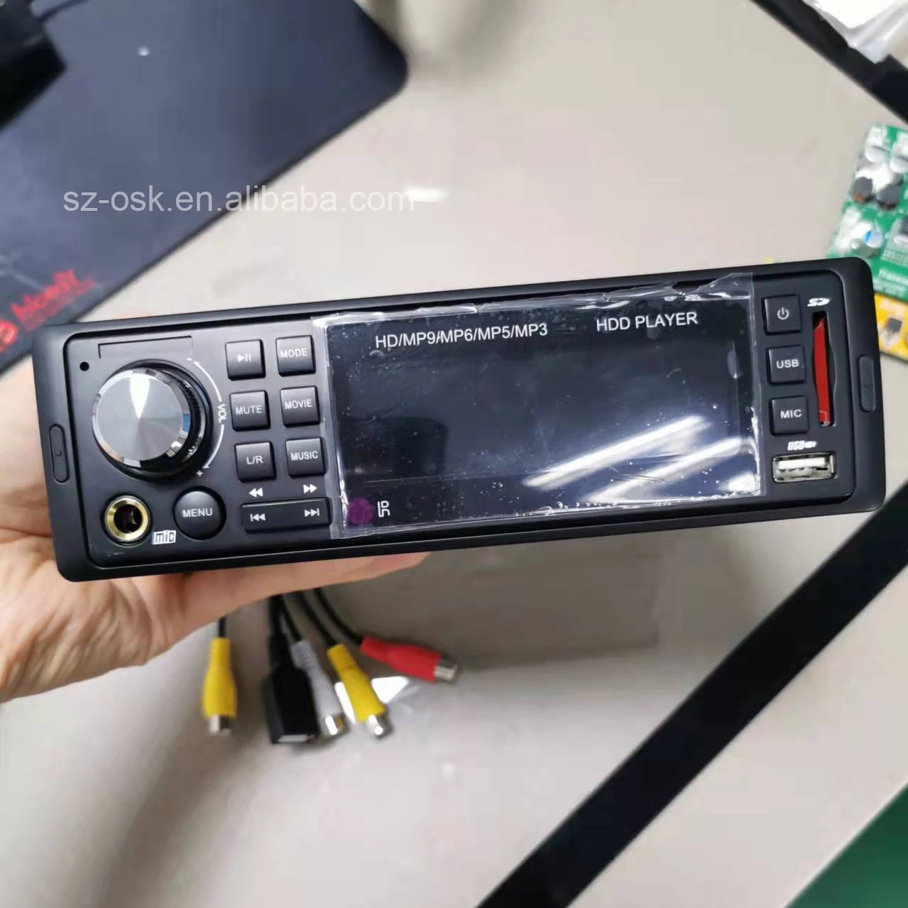 HDD-1080P USB SD FM 버스 광고 오디오 플레이어, 자동차 음악 플레이어, 하드 디스크 메모리, 12V, 24V, 500G
