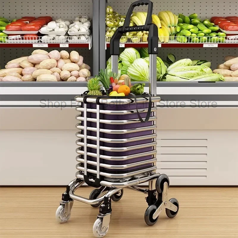 

Vegetable Shopping Cart, Household Portable Foldable Hand Cart, Elderly Small Cart, Supermarket Shopping,portable Cart