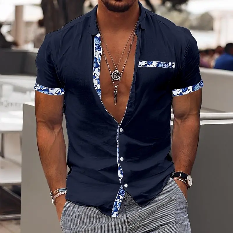 Hawaiian Shirt Men's Hawaiian Short Sleeved Shirt