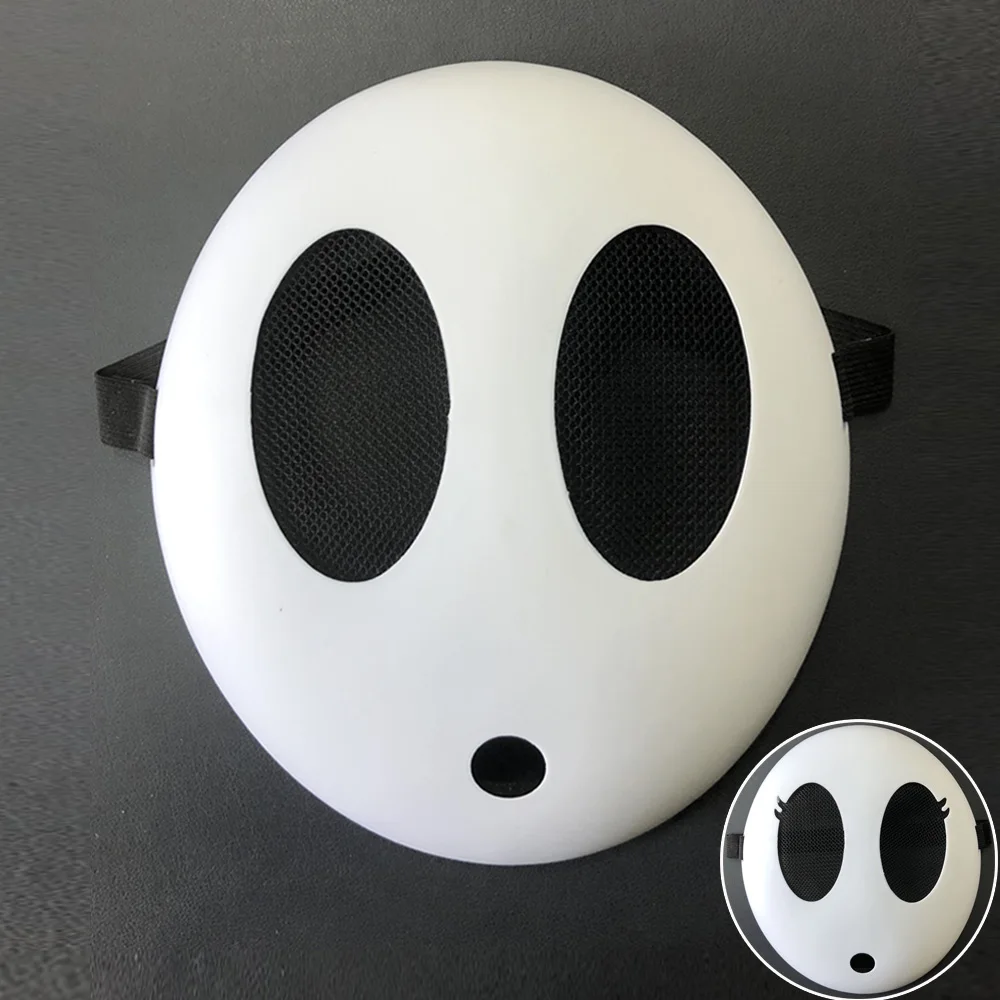 Unisex Game Bros Shy Guy Cosplay Mask para crianças, adereços de Halloween para meninos e meninas, cosplay para adultos, máscaras de plástico
