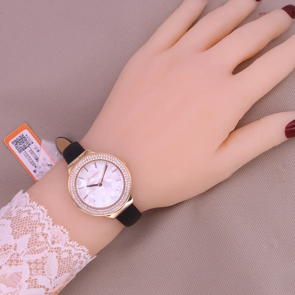 SALE!!! Discount Davena Crystal Old Types Lady Women's Watch Japan Mov't Fashion Hours Bracelet Leather Girl's Gift No Box