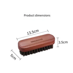 Lotus Wood Soft Bristle Horse Hair Shoe and Suede Cleaning Brush (1PCS)