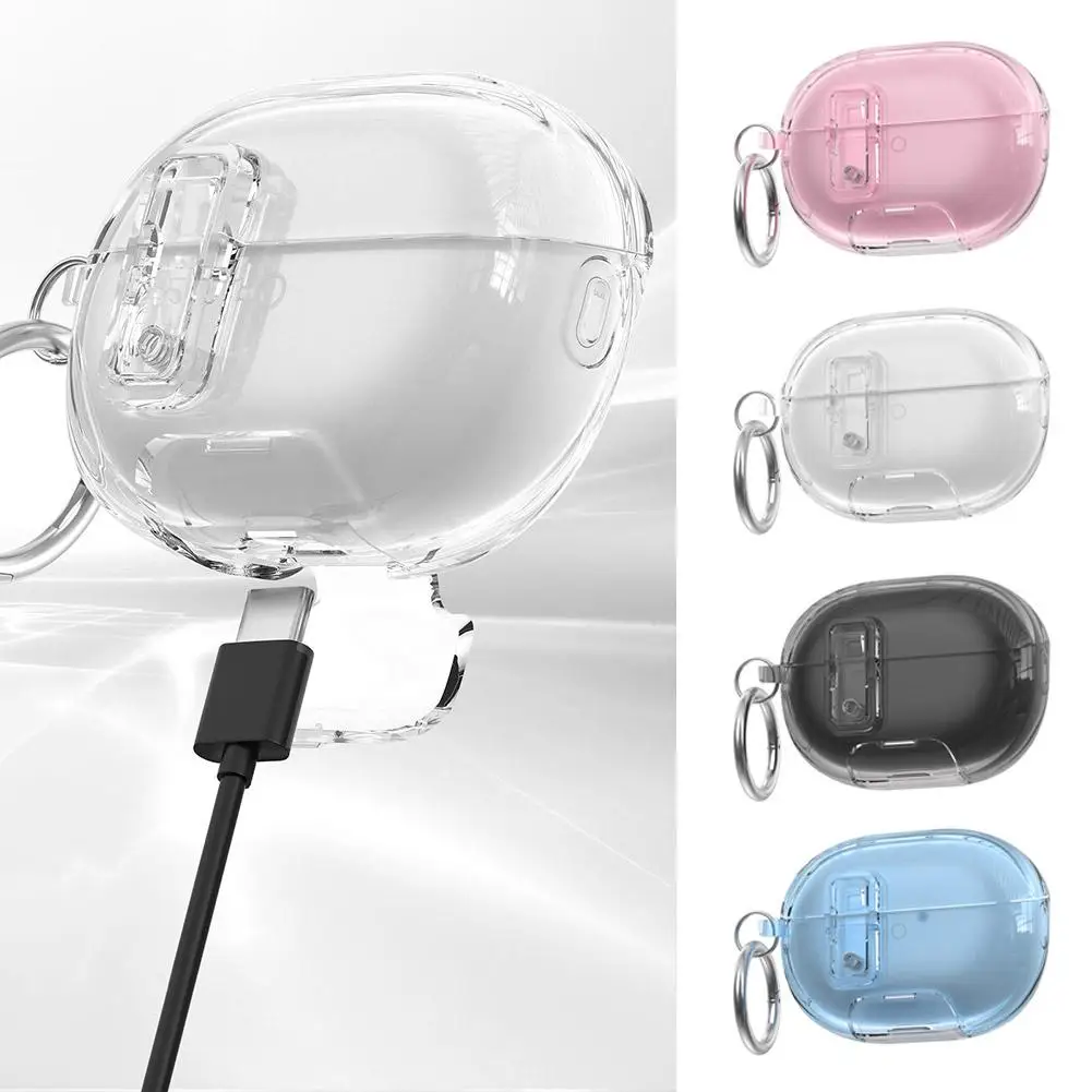 Luxury Designer Transparent TPU Earphone Case with Enhanced Security Lock and Phone Stand Feature