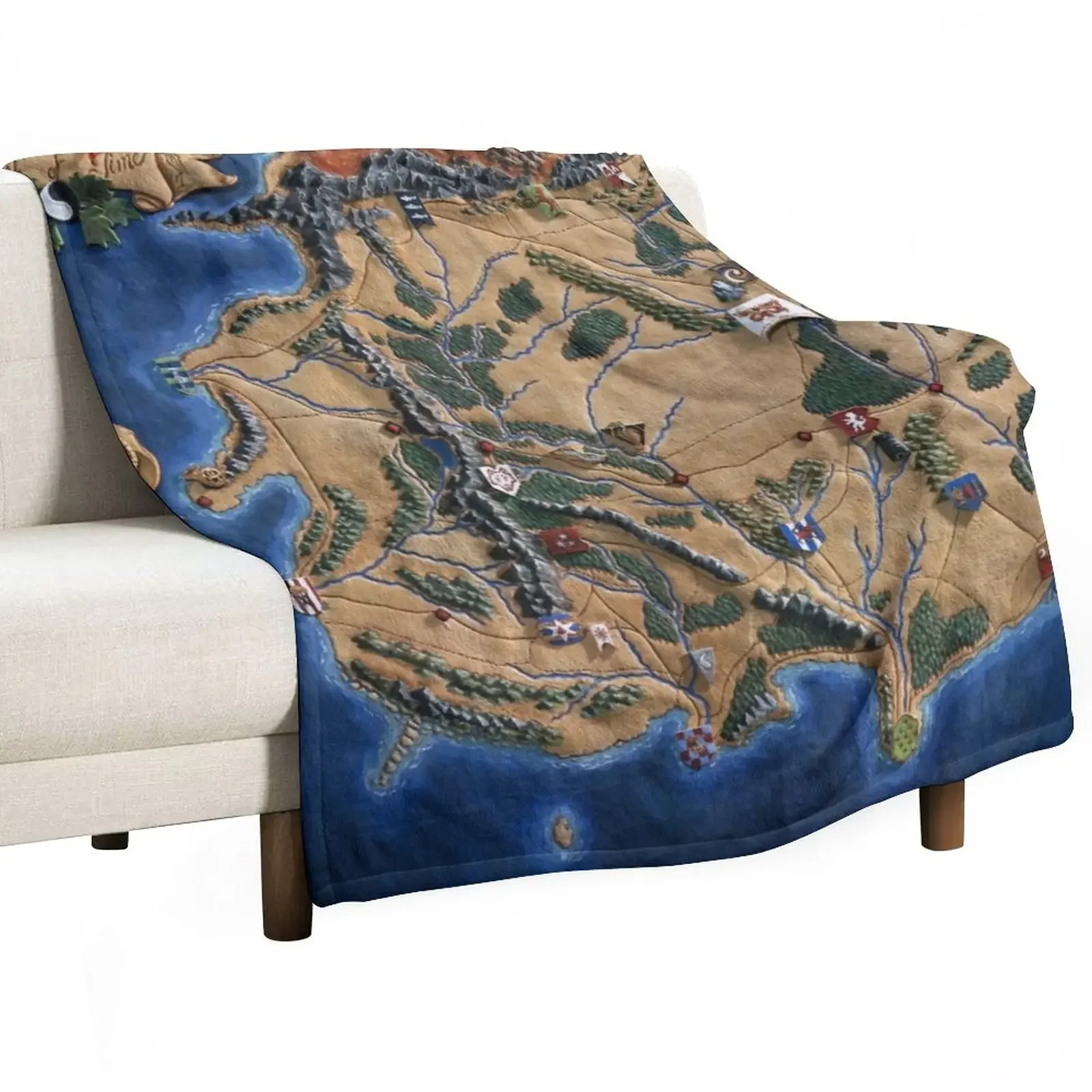 

Fantasy Wheel of Time Map Throw Blanket Decorative Beds Fashion Sofas Blankets
