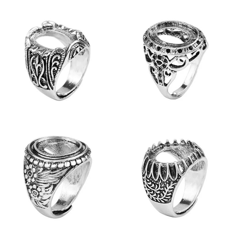 Fit 12 18mm 13 18mm Adjustable Blank Ring Cabochons Cameo Setting For fit-12-18mm-13-18mm-adjustable-blank-ring-cabochons-cameo-setting-for