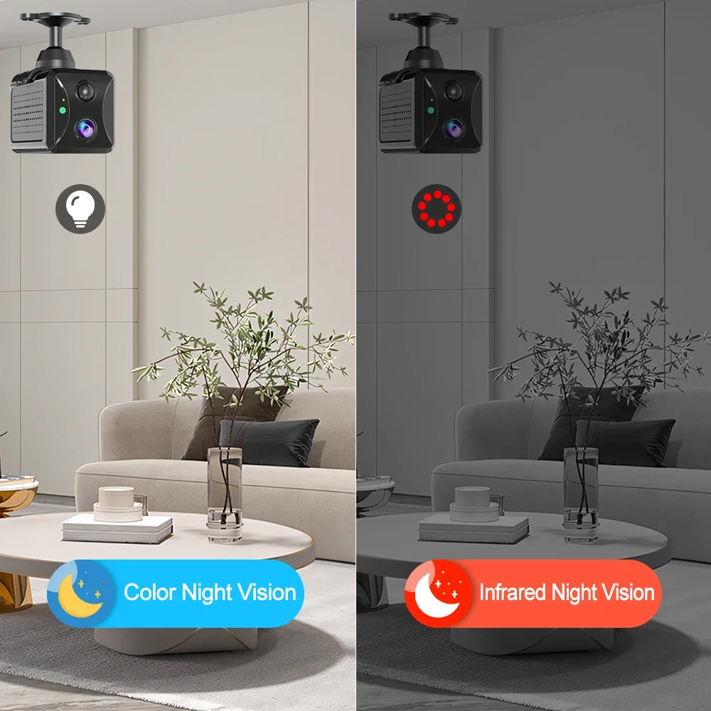 Ubox 5MP HD Mini Camera 4G Sim WiFi CCTV Security IP Camera PIR Motion Detection Wireless Home Outdoor Surveillance Camera 6