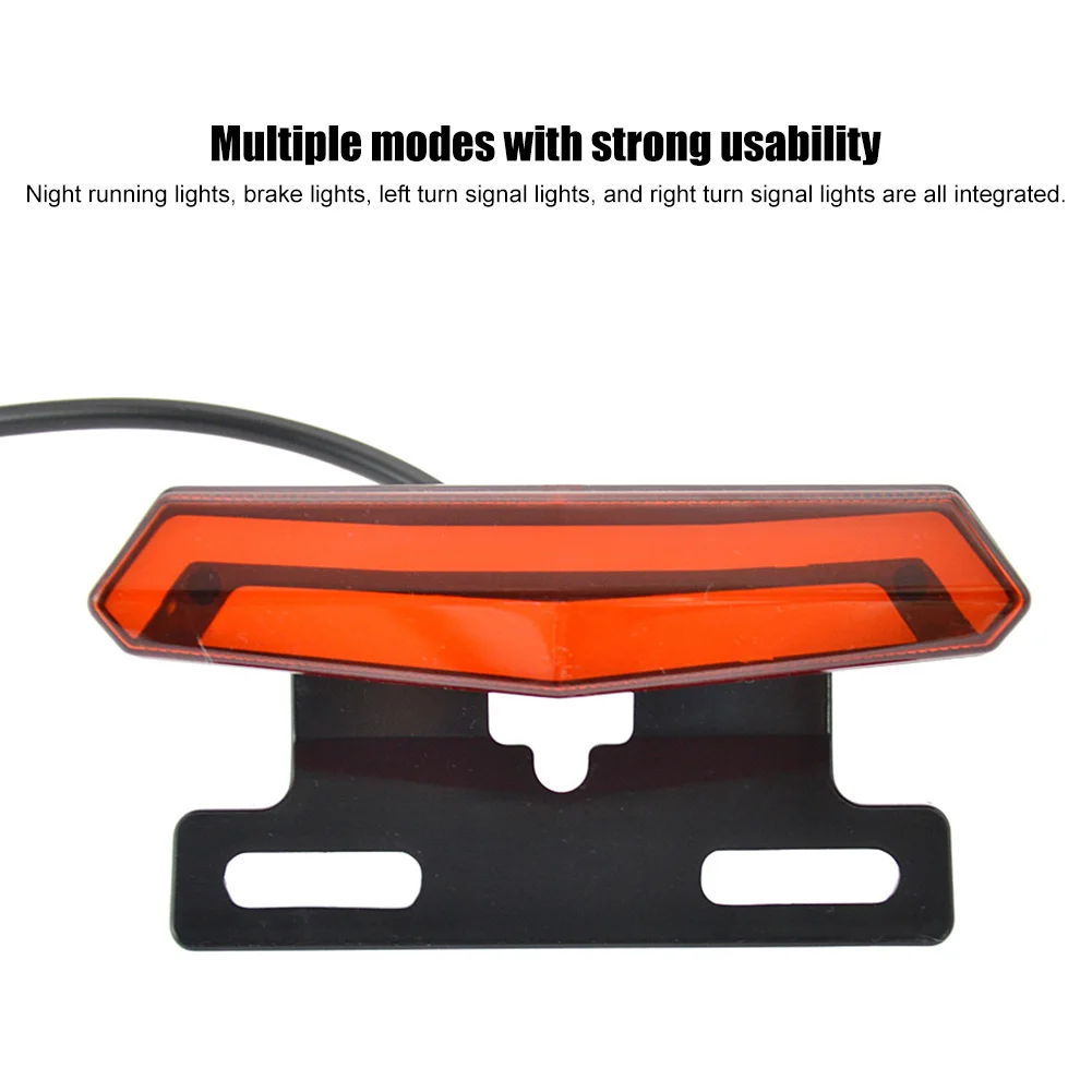LED Ebike Brake Rear Light High-Brightness Brake Warning Light Energy Saving Easy Installation for 36V 48V Electric Bike
