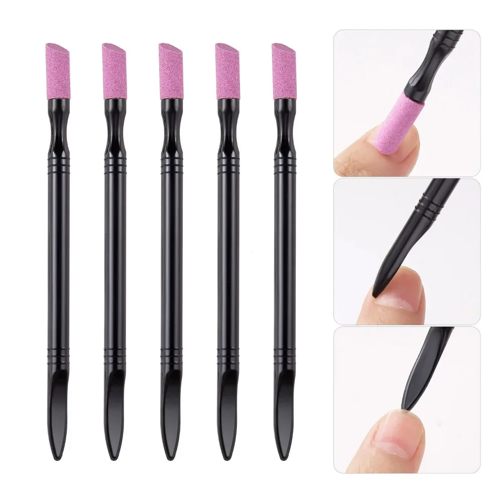 Portable Quartz Grinding Pen Nail Cuticle Scissors Dead Skin Remover Nail Polish Manicure Stick Files NailPolishing Sticks