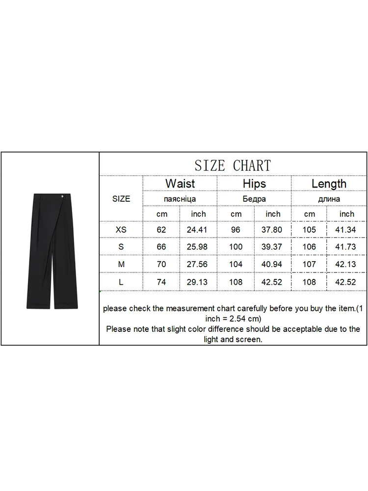 Women's High Waist Pants Spring Autumn New Loose Straight Casual Trousers Asymmetrical Design Comfortable Leg Trousers Lady