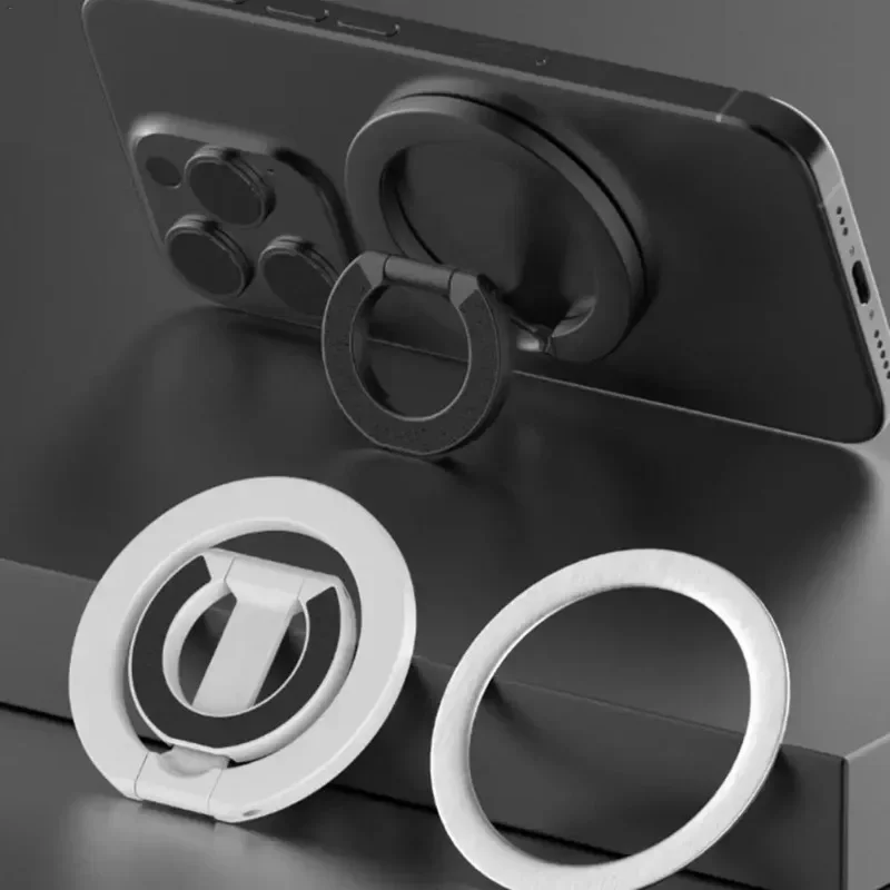 For MagSafe Double-sided Magnetic Phone Holder Metal Desktop Holder  Adjustable 360° Rotation Mobile Phone Stand for IPhone 16