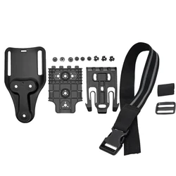 Quick Locking System Kit for Tactical Pistol Holster Accessories (Black short set)