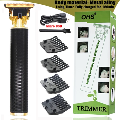 OHS T9 0mm Professional Hair Clipper Beard Trimmer Electric Razors For Men Hair Shaver Beard Barber Hair Cut Cutting Machine
