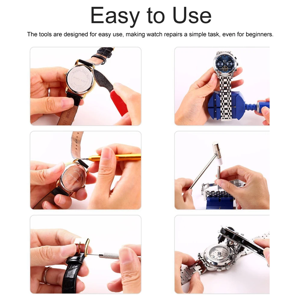 147pcs Watch Repairing Tools Kit Professional Watchmaker Maintenance Equipment W