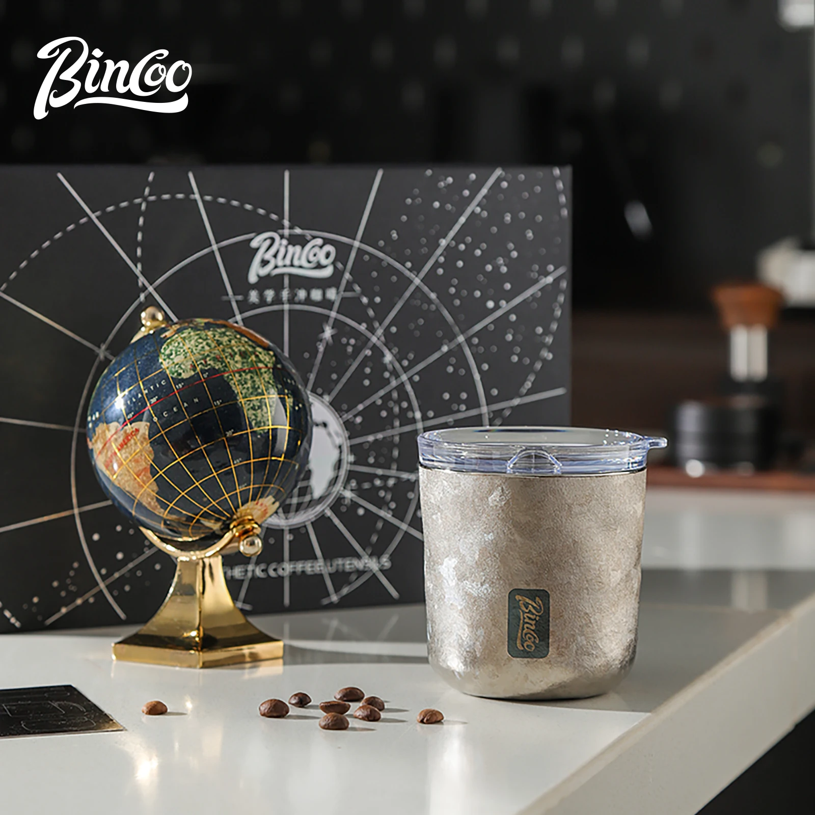 كوب قهوة حراري من التيتانيوم من بينكو، طقم هدايا ف...