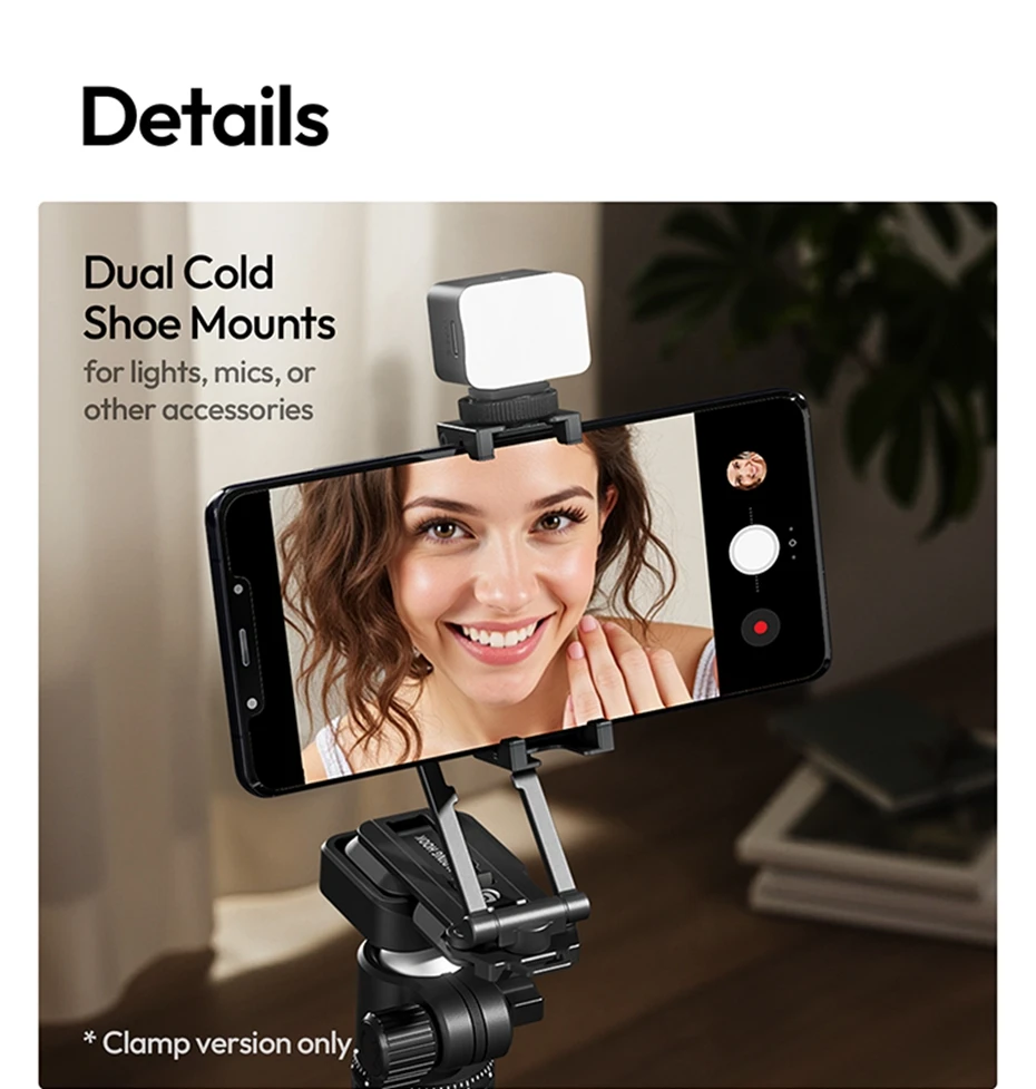 Foldable Phone Stand with Magnetic Ring / Phone Clip Mount Tripod Selfie Mantis