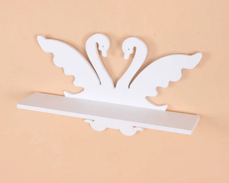 Nordic Creative Shelf Swan Storage Shelf Wall Hanging Cloud Hook Storage Rack Bedroom Book Home Kids Room DIY Decor Gifts