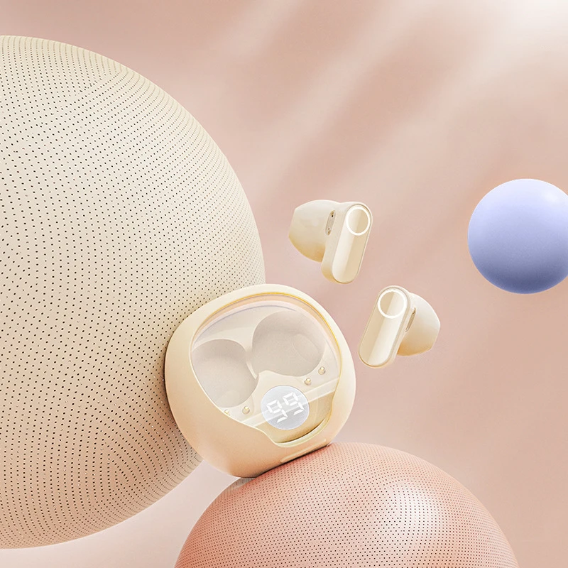 Mini Bluetooth 5.3 Auricolari Wireless Ai Noise Cancelling Mic Hi-Res Audio Auricolari Ldac 36Hrs Playtime Display Digitale Auricolare