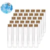 5pcs 12x100mm/15x100mm/18x100mm/20x100mm/25x100mm/40x100mm Flat Bottom Glass Test Tube With Cork Stoppers For Kinds Of TESTS 1