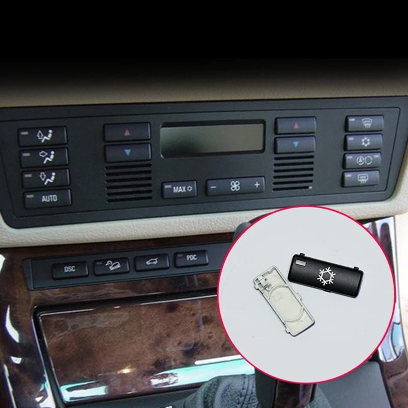 자동차 에어컨 A/C 컨트롤패널 스위치, BMW E39 E53 525I 530I 540I M5 X5 14 단추 키 커버, 6411692-4315