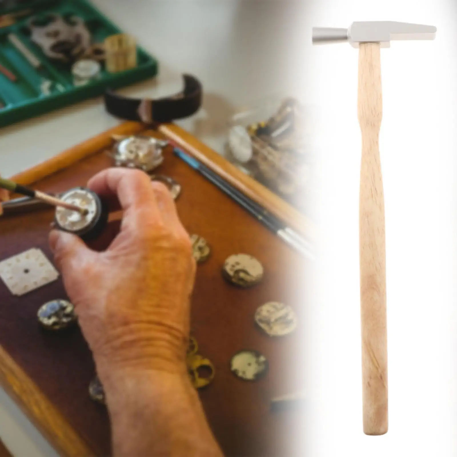 Watch Repair Repair Tool Easy to Use Men Women Multipurpose Wooden Handle Iron