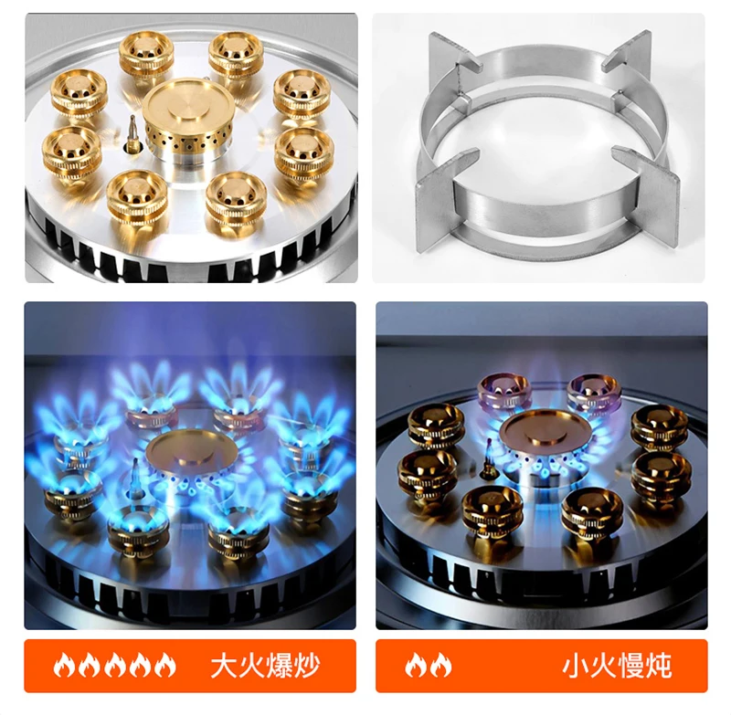 4.5 KW/5.2kw/7kw Gas Cooktop Single Stove Household Liquefaction Single Stove Single Coal Desktop Embedded Single 6