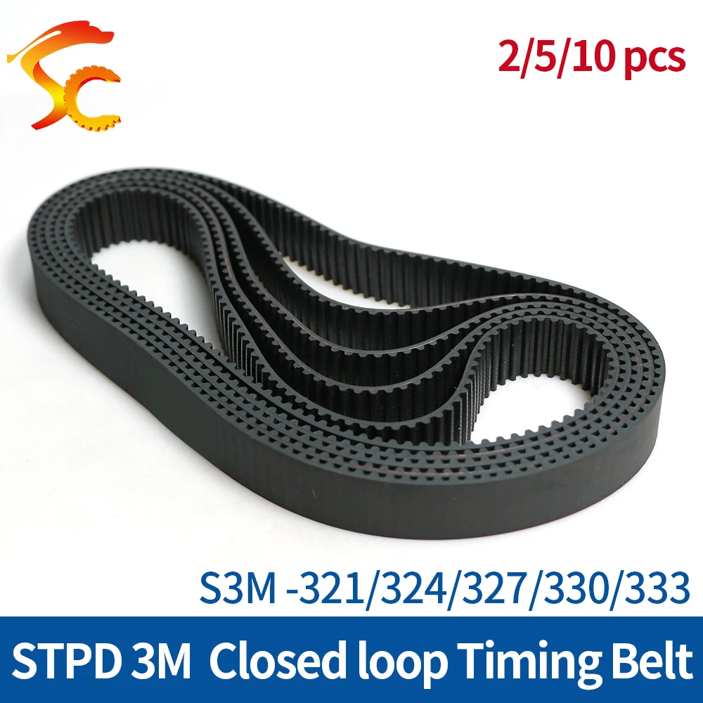 

ONEFIRE closed loop rubber timing belt S3M-321/324/327/330/333mm Width 6/10/15mm Pitch 3mm Free shipping