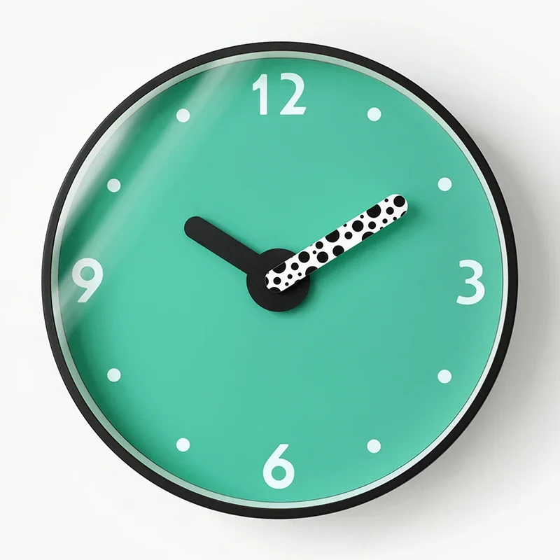 Round Metal Wall Clock Silent Cute Wall clock green  