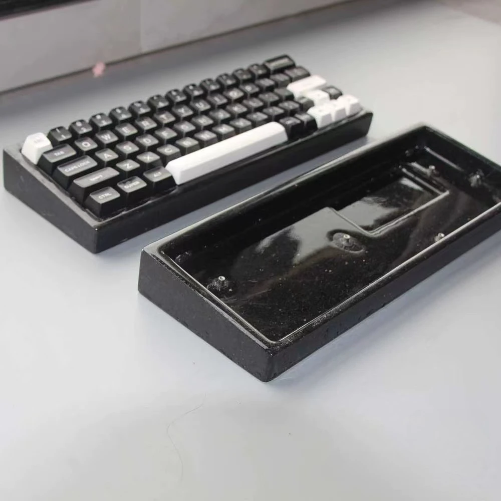 화강암 GH60 키보드 케이스 글레이징 프로세스 호환 Wooting60 Rakko 60% 레이아웃 기계식 키보드 베이스 수정 액세서리