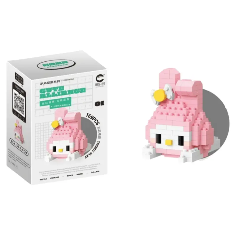 99 style SANRIO Hello Kitty Building Blocks Cartoon Figures Kuromi Bricks My Melody Children's Assembly Toys Cinnamoroll Gift - Image 66