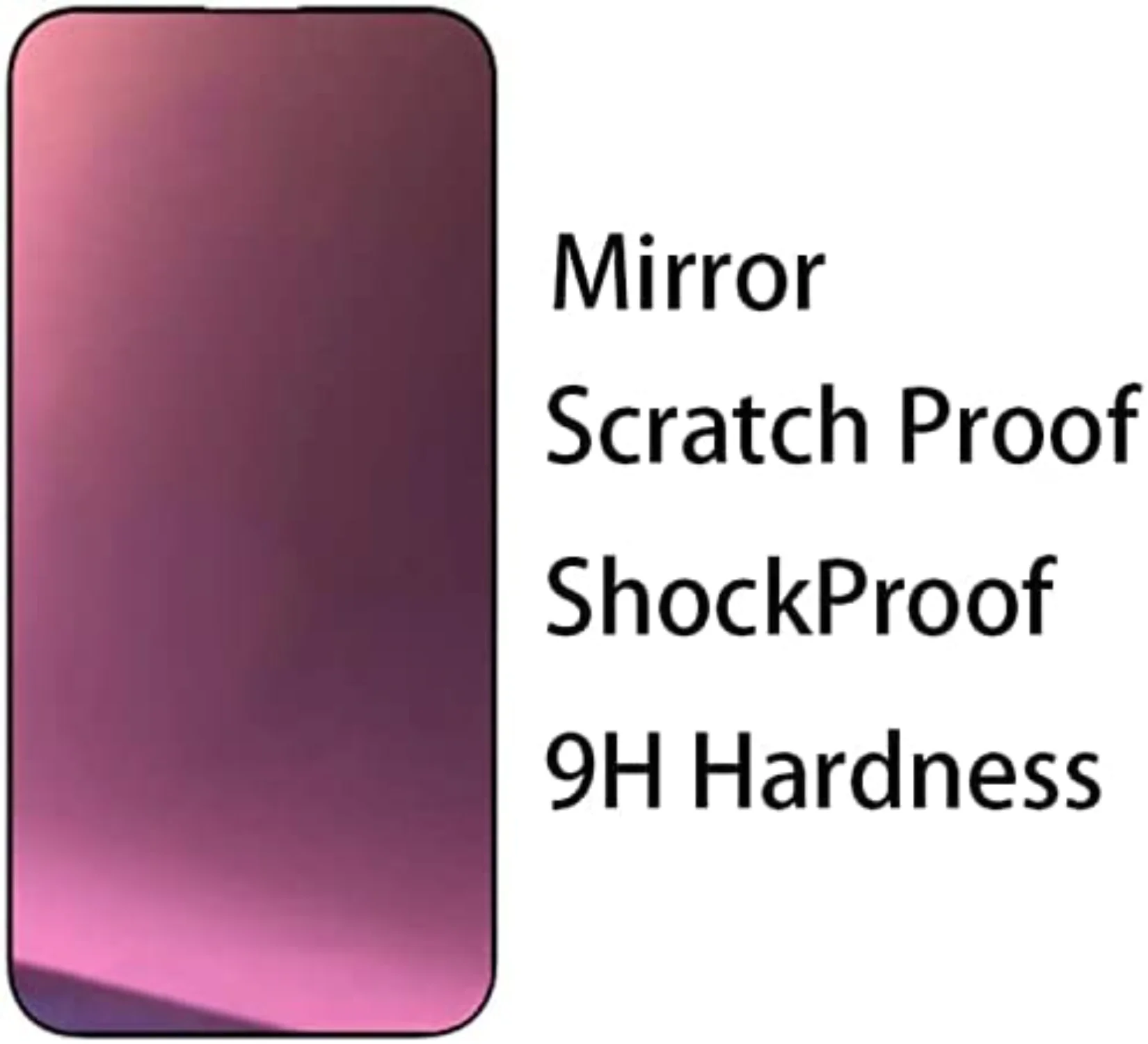 Anti-Blue Tempered Glass Mirror Screen Protector Film Compatible with iPhone 14 Pro Max, 6.7 inch 9H Hardness Anti-scratch