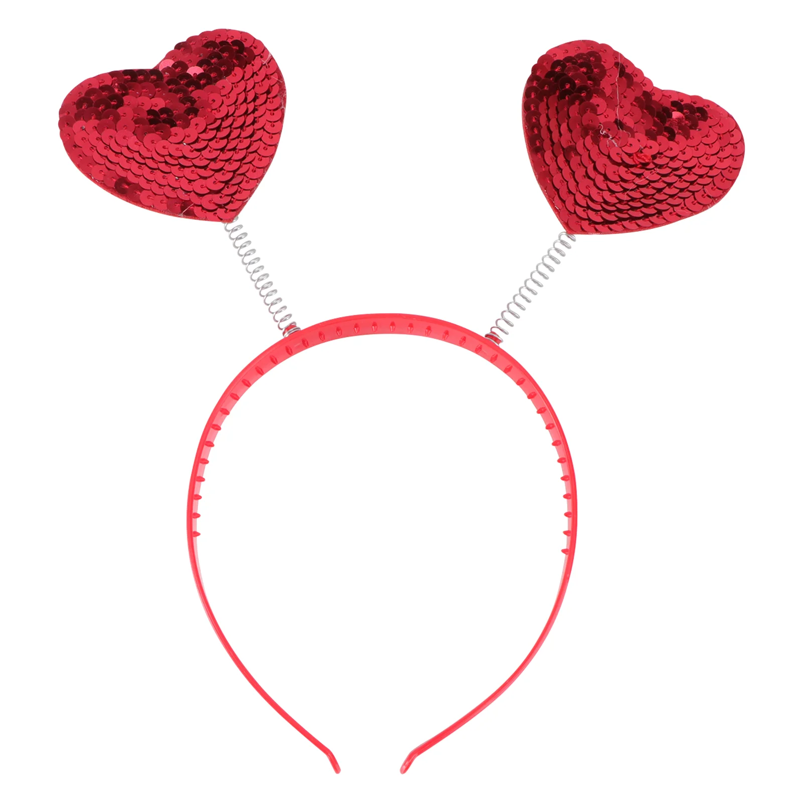 Osaladi Christmas Decor Hearts Love Sequin Headdress Red Valentines Day Headband Hair Clasp Cupid Hair Accessories Costume
