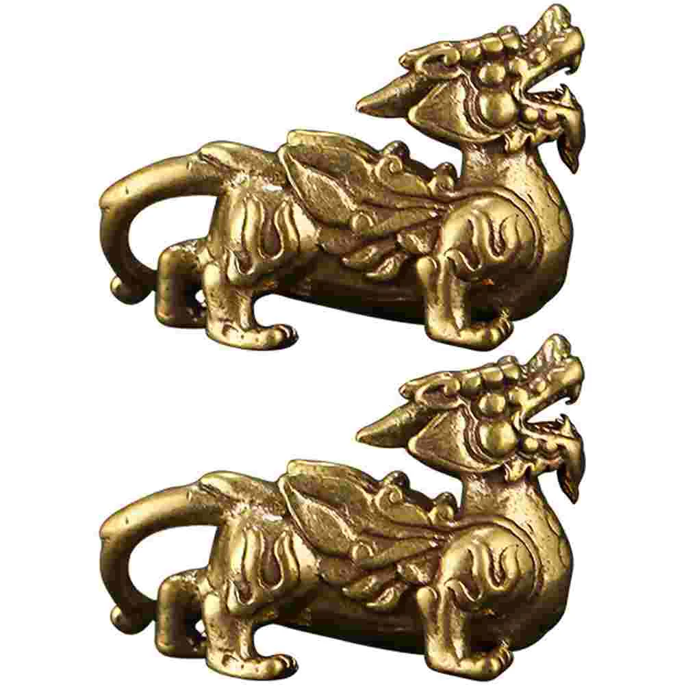 

Pi Xiu Figurines Car Decor Brass Pi Xiu Statue Crafts Housewarming Gift Car Ornament Pi Xiu Auto Decorations Adornment