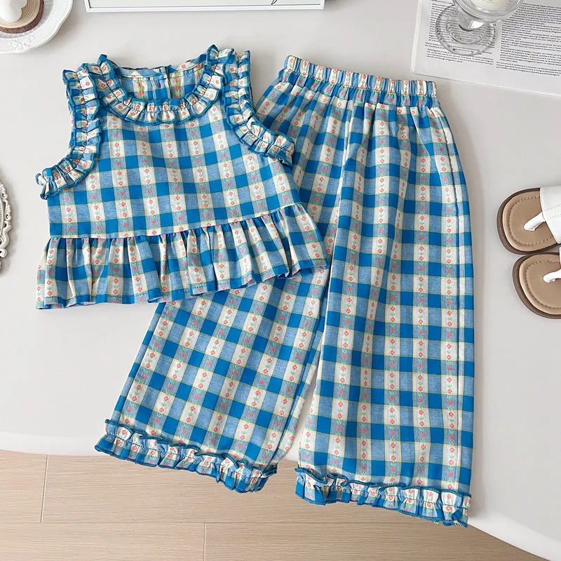 Girls 3-Piece Plaid Floral Set 4