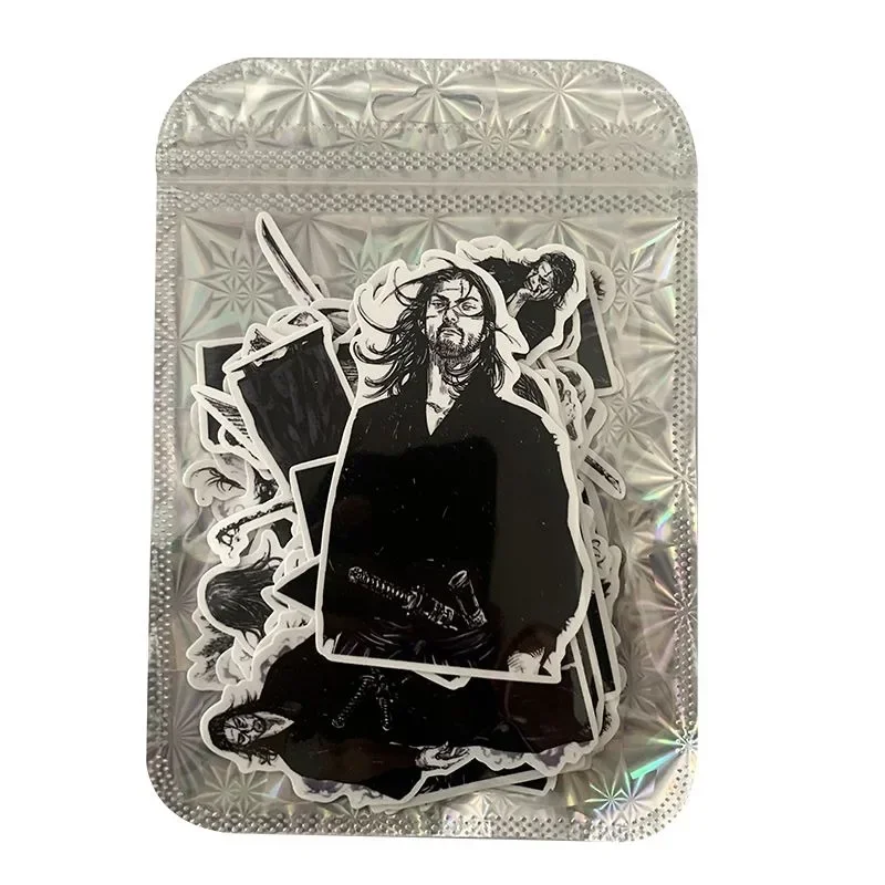 Anime Vagabundo Adesivos Miyamoto Musashi Sasaki Kojirou Preto Branco Estilo Manga Bonito Ipad Laptop Caixa do Telefone Presente Decoração - Imagem 6